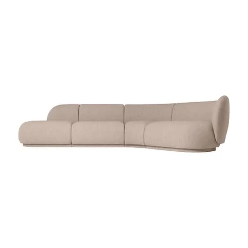 Rico Modular sofa textile beige / Unit 45° narrow angle - UK version - Ferm Living – image 3