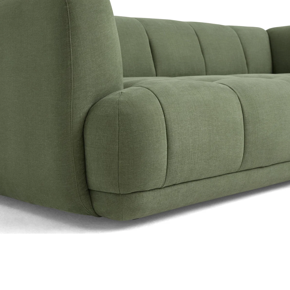 Quilton Straight sofa textile green / L 214 cm - Quilted - Hay – image 2
