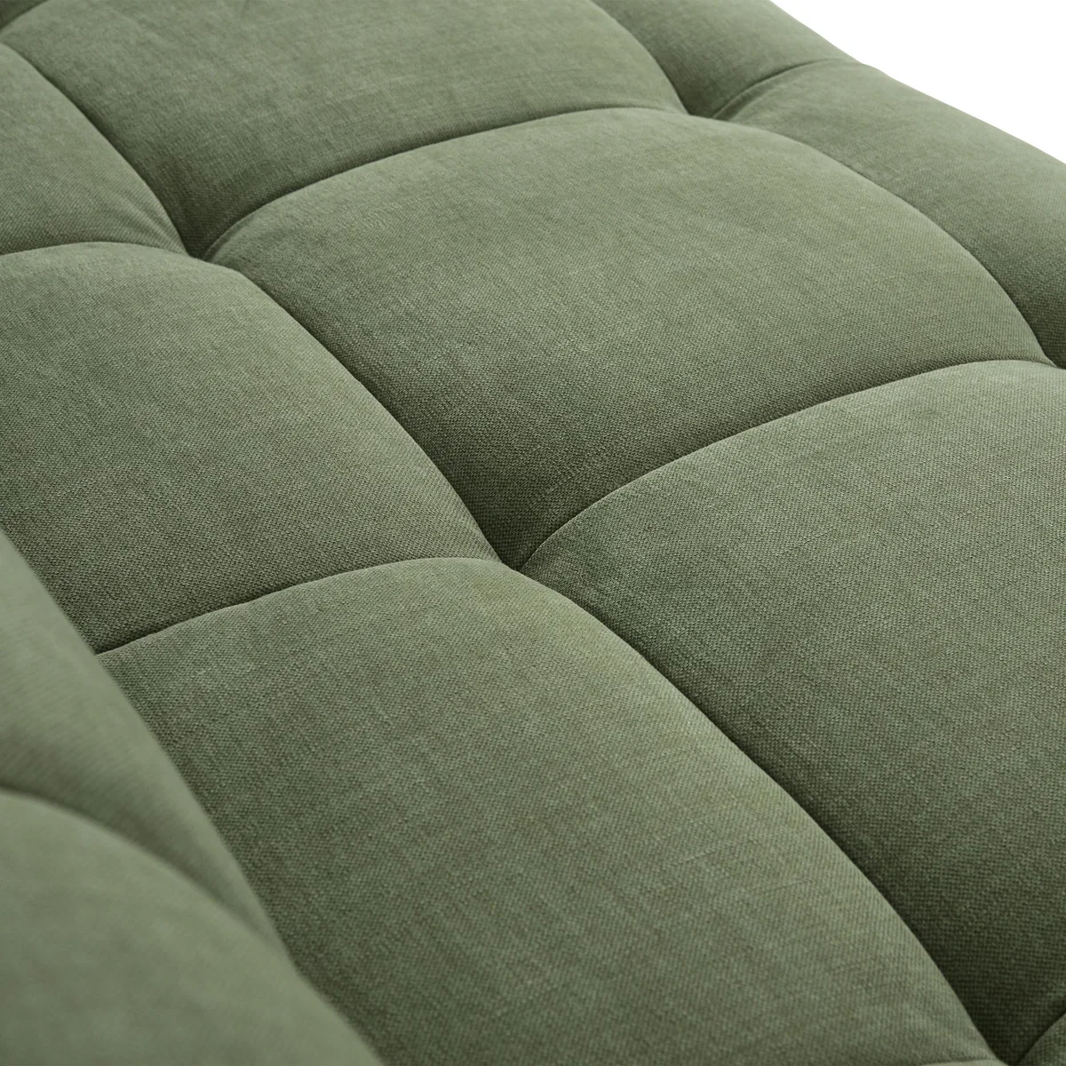 Quilton Straight sofa textile green / L 214 cm - Quilted - Hay – image 3