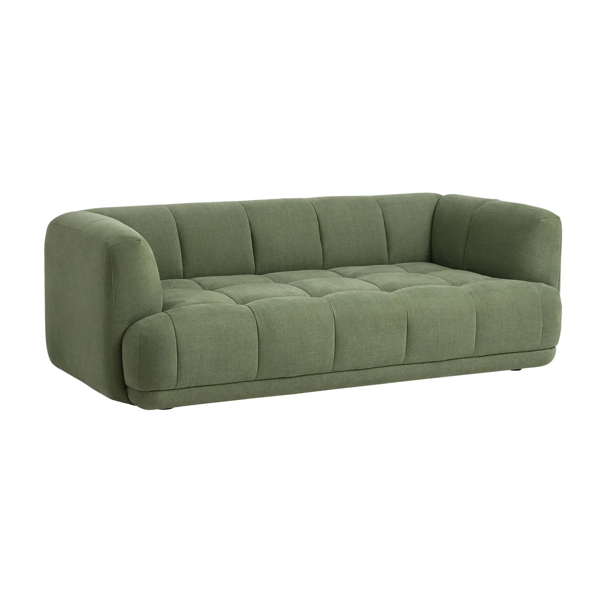 Quilton Straight sofa textile green / L 214 cm - Quilted - Hay – image 1