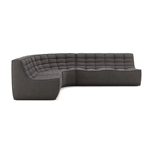N701 Straight sofa textile grey / UK version - 2 seater - L 140 cm - Ethnicraft – image 3