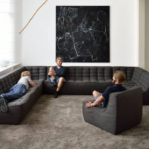 N701 Straight sofa textile grey / UK version - 2 seater - L 140 cm - Ethnicraft – image 4