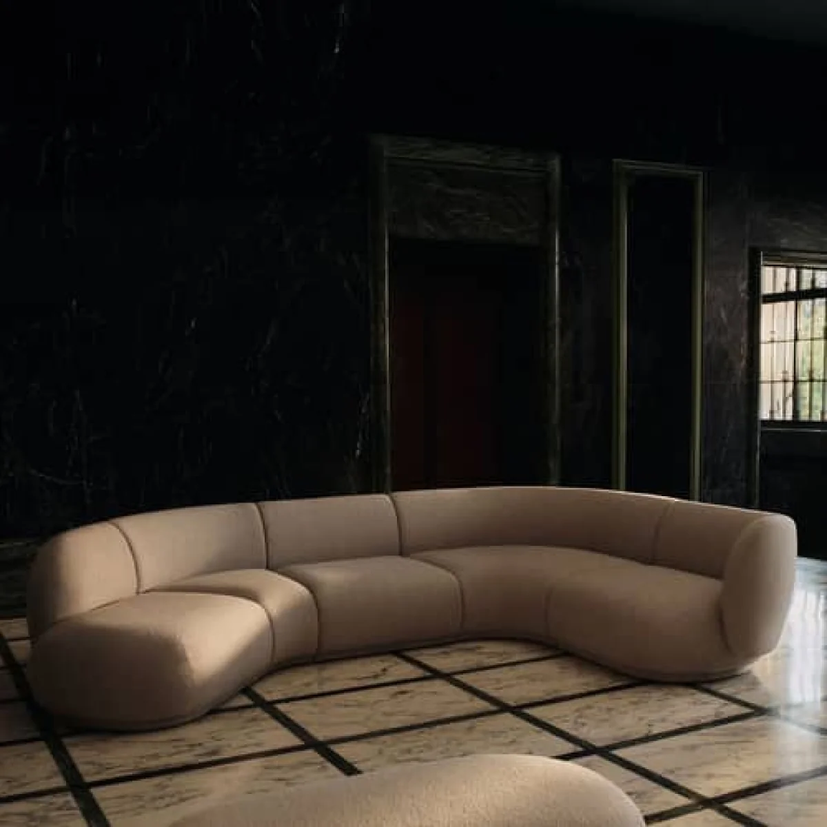 Rico Modular sofa textile beige / 90° wide angle Unit - UK version - Ferm Living – image 4