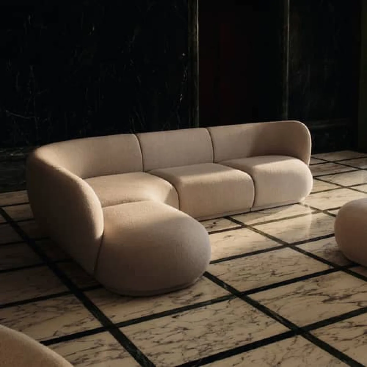 Rico Modular sofa textile beige / 90° wide angle Unit - UK version - Ferm Living – image 6