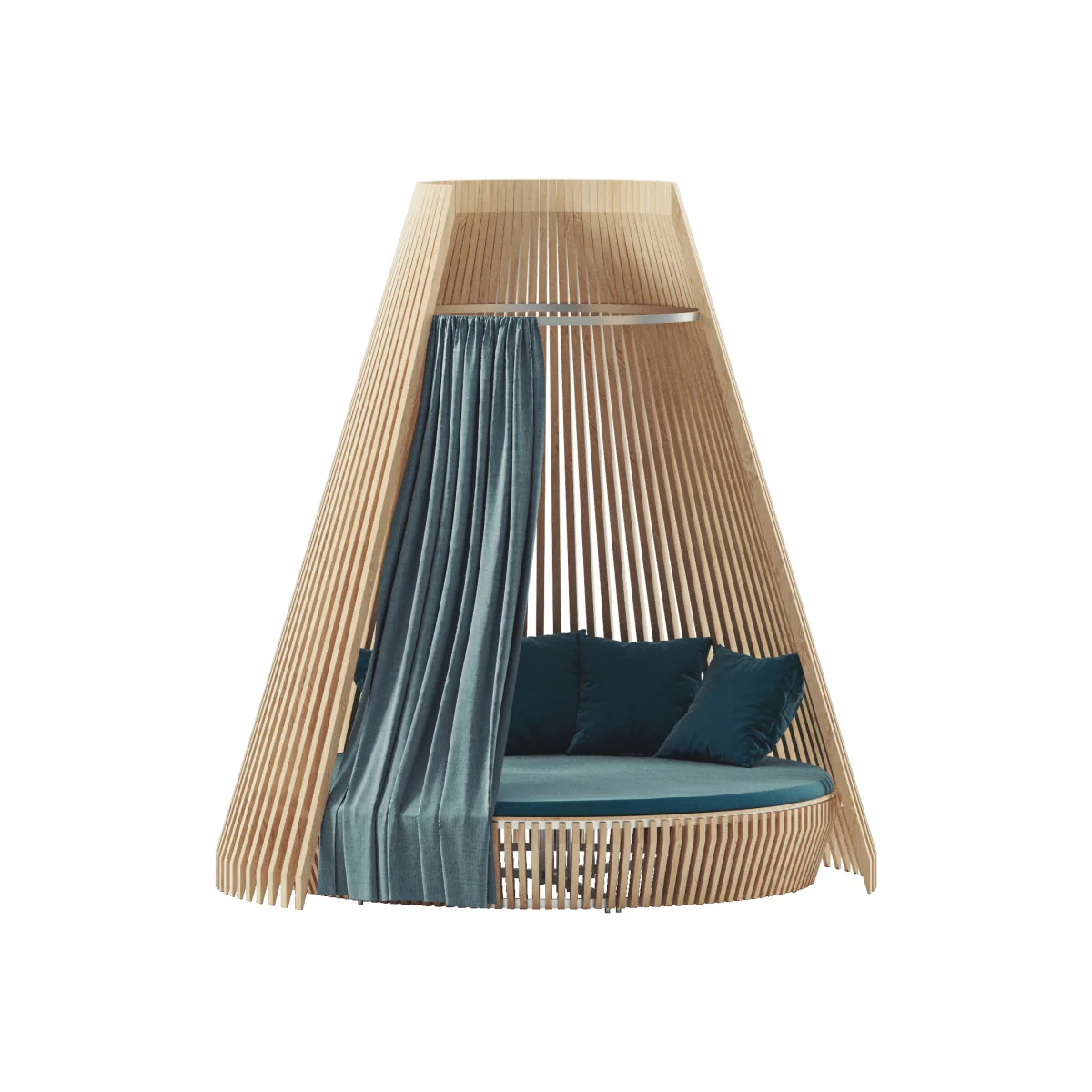 Curtain - / For Hut round sofa by Ethimo Blue/Green – image 1