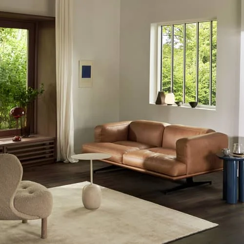 Inland AV22 Straight sofa leather brown / 2 seats - L 179 cm - Leather - &tradition – image 3