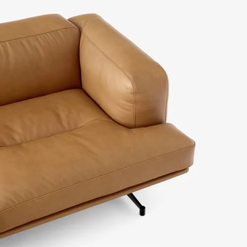 Inland AV22 Straight sofa leather brown / 2 seats - L 179 cm - Leather - &tradition – image 4