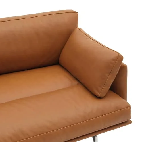 Accessory leather brown / Outline Decorative Sofa Cushion - 55 x 30 cm - Muuto – image 2