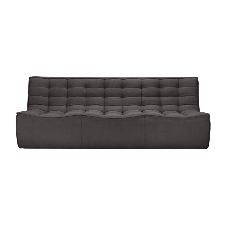 N701 Straight sofa textile grey / UK version - 3 seater / L 210 cm - Ethnicraft – image 1
