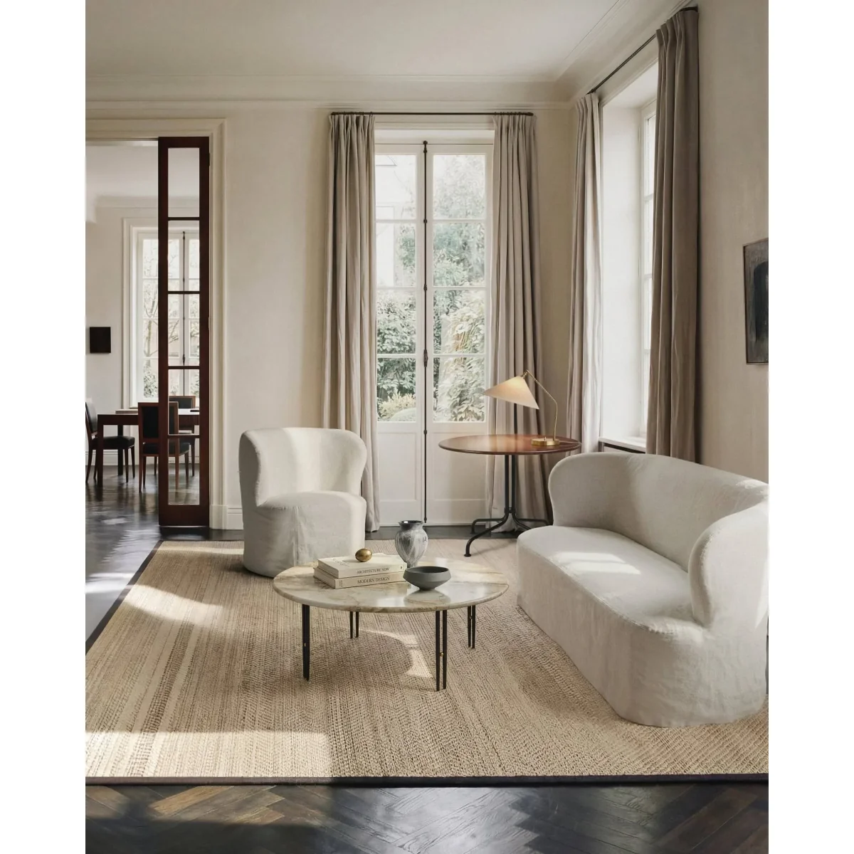 GUBI Stay Slipcover sofa Linen 0024 260x95 cm 4-seater – image 3