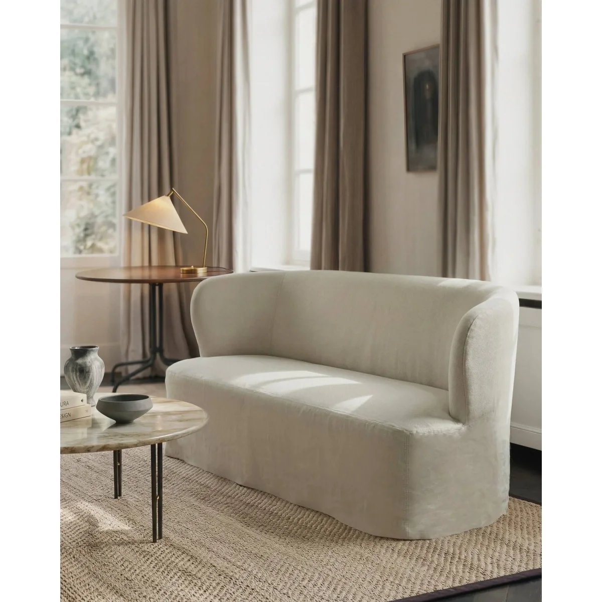 GUBI Stay Slipcover sofa Linen 0024 260x95 cm 4-seater – image 5