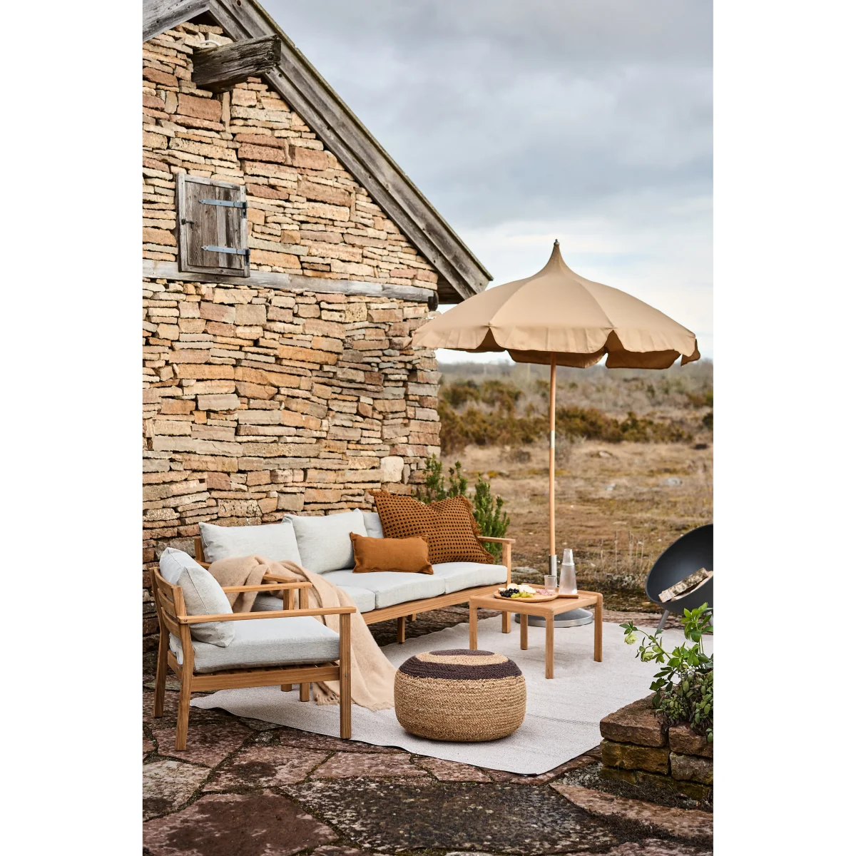 1898 Stockaryd sofa 3-seater teak/light grey – image 7