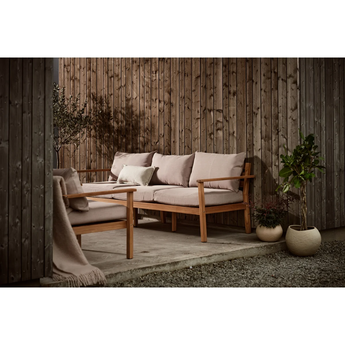 1898 Stockaryd sofa 3-seater teak/beige – image 2