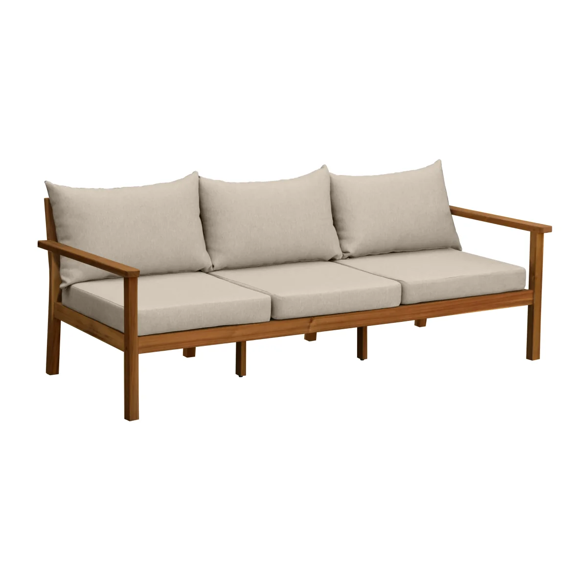 1898 Stockaryd sofa 3-seater teak/beige – image 1