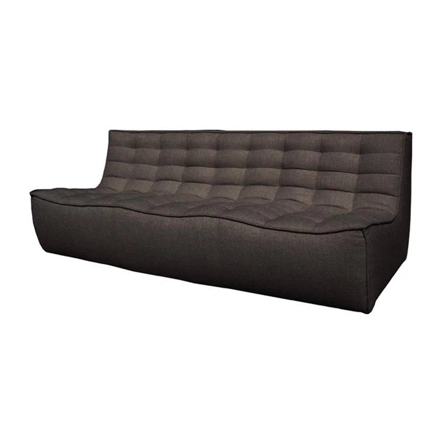 Ethnicraft N701 sofa 3 seater sofa Fabric dark grey – image 1