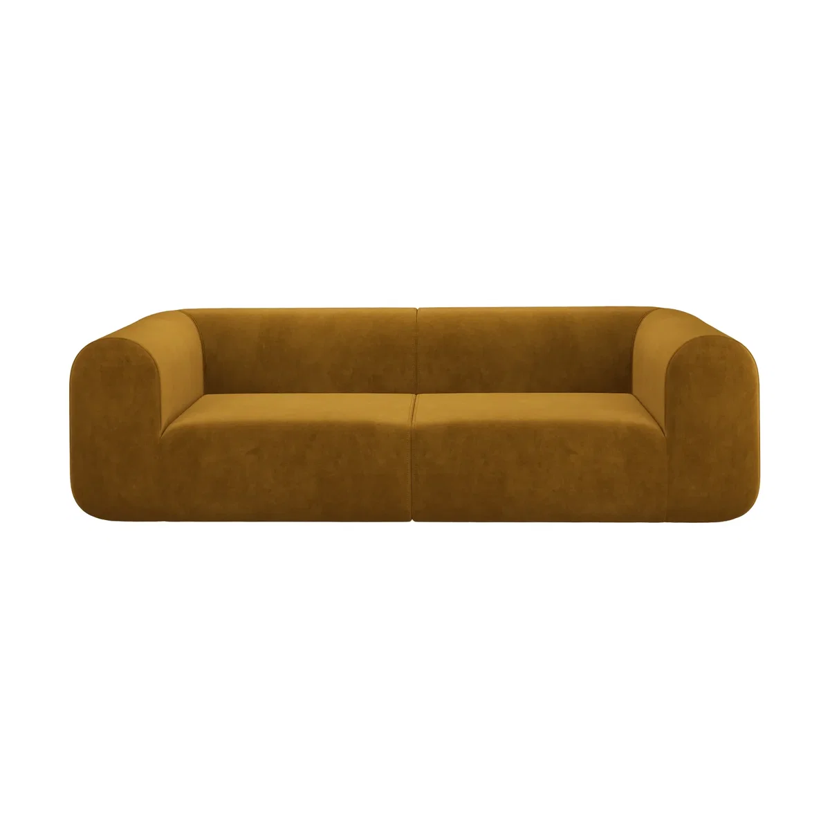 Tom Dixon Plump modular sofa Gold royal velvet 3-seater – image 2