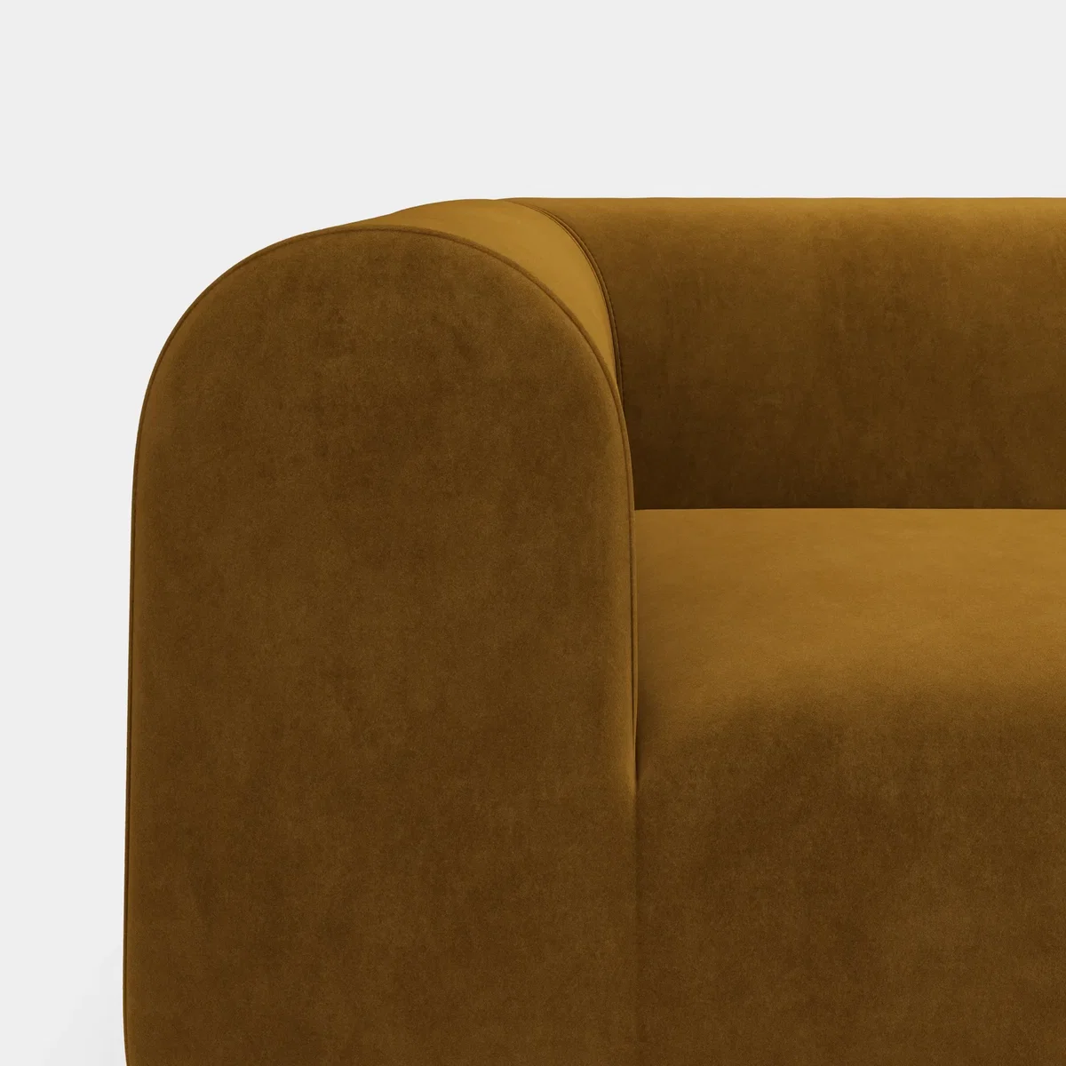 Tom Dixon Plump modular sofa Gold royal velvet 3-seater – image 3