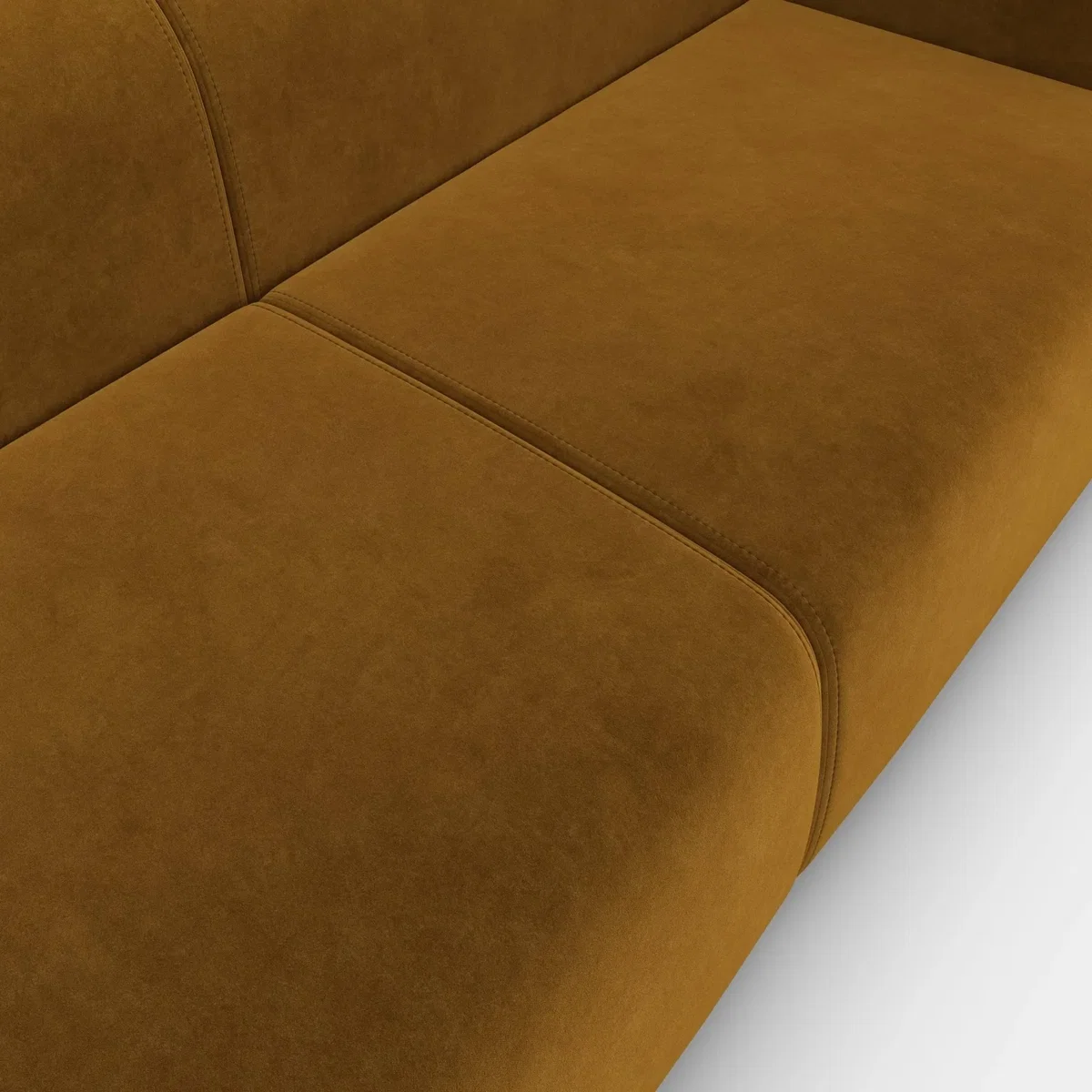 Tom Dixon Plump modular sofa Gold royal velvet 3-seater – image 4