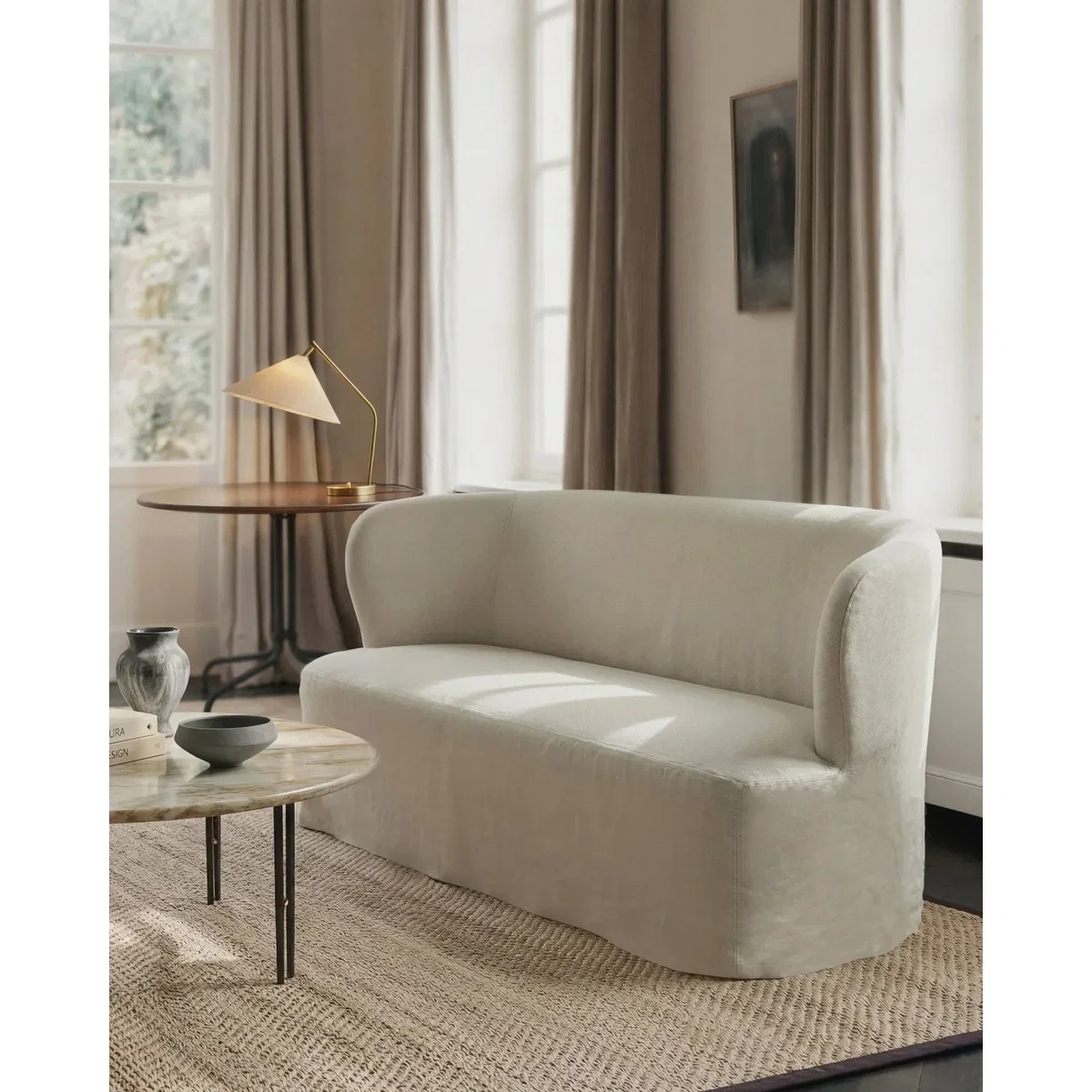 GUBI Stay Slipcover sofa Linen 0023 260x70 cm 4-seater – image 2