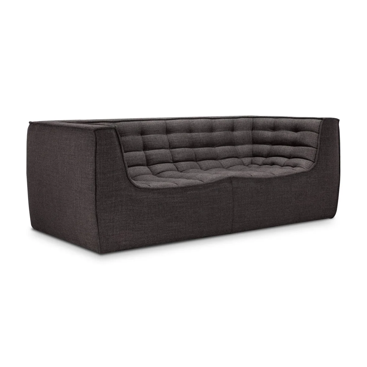 Ethnicraft N701 sofa 2-seater Dark grey with armrests – image 3