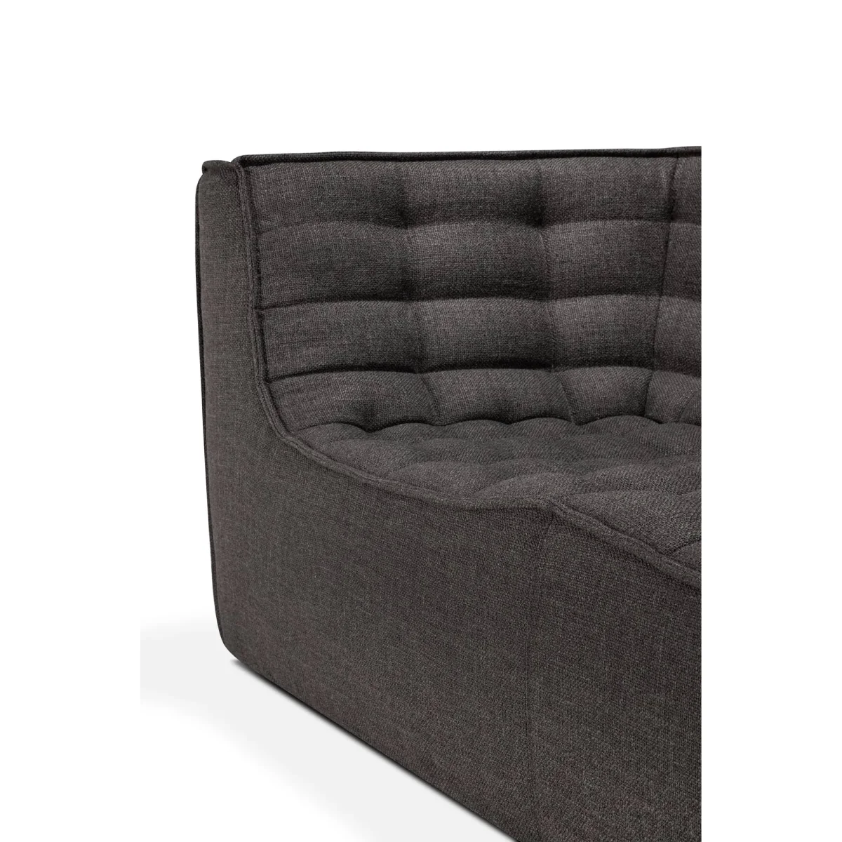 Ethnicraft N701 sofa 3 seater sofa Dark grey with armrests – image 6