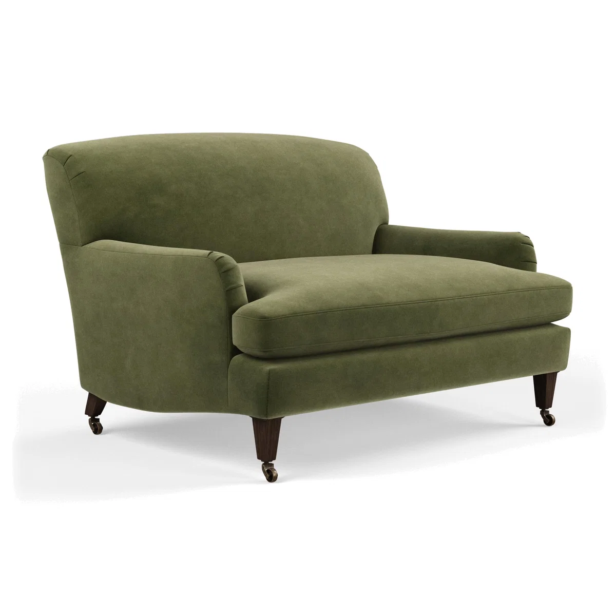 OKA, Coleridge 2-Seater Sofa with Fixed Velvet Cover - Spruce, Sofa – image 1