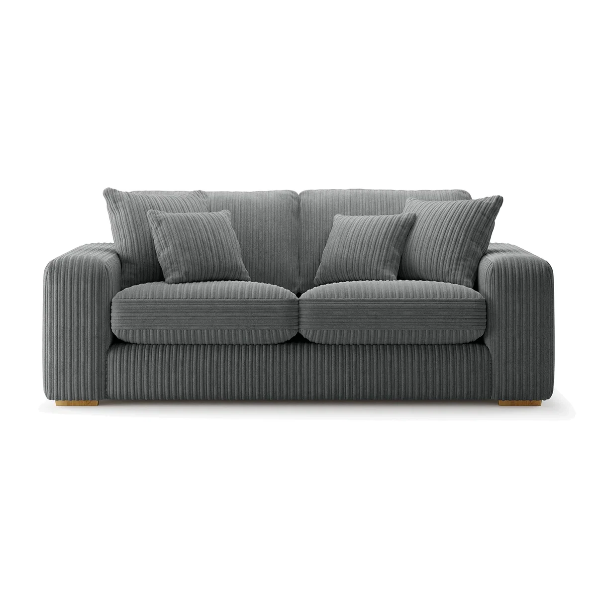 Milan Grey Fabric 2 Seater Sofa – image 1
