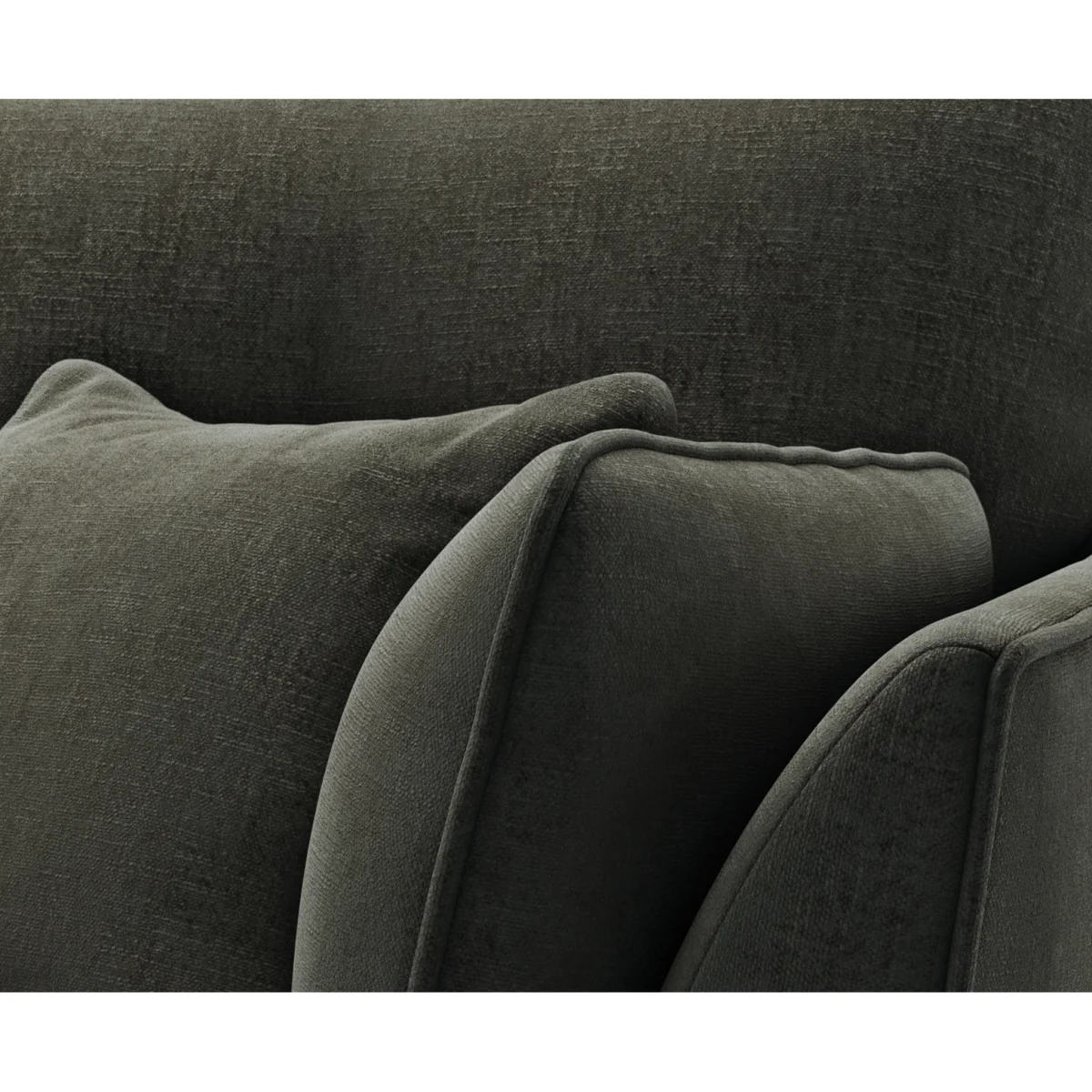 Capri Anthracite Chenille Fabric 2 Seater Sofa – image 3