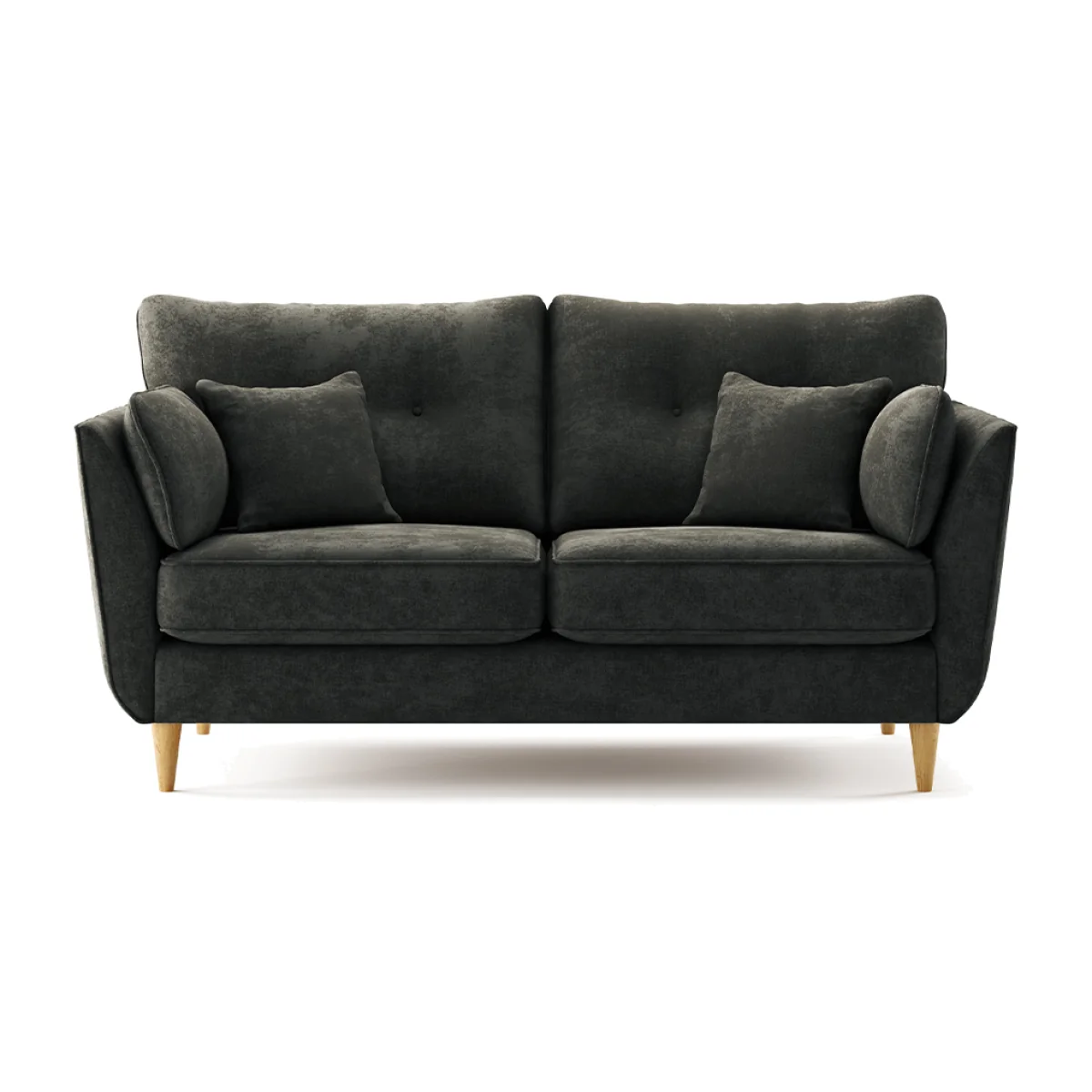 Capri Anthracite Chenille Fabric 2 Seater Sofa – image 1
