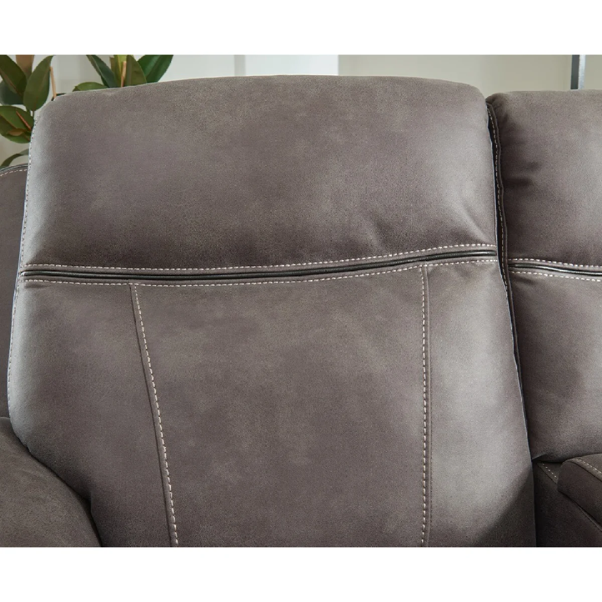 Hanson Graphite Fabric 2 Seater Recliner Sofa with Media Console – image 6