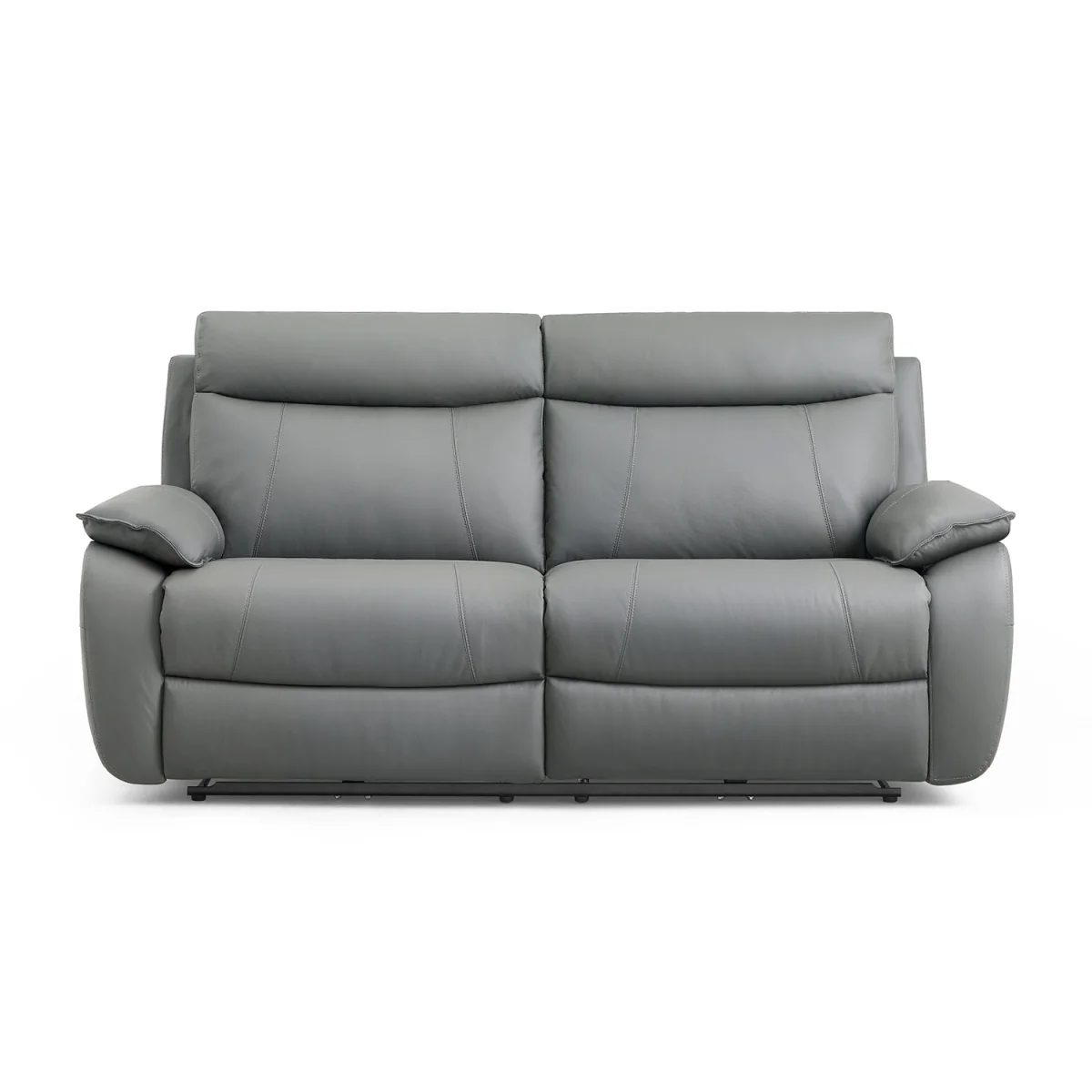 Baltimore Dark Grey Leather 3 Seater Recliner Sofa – image 2