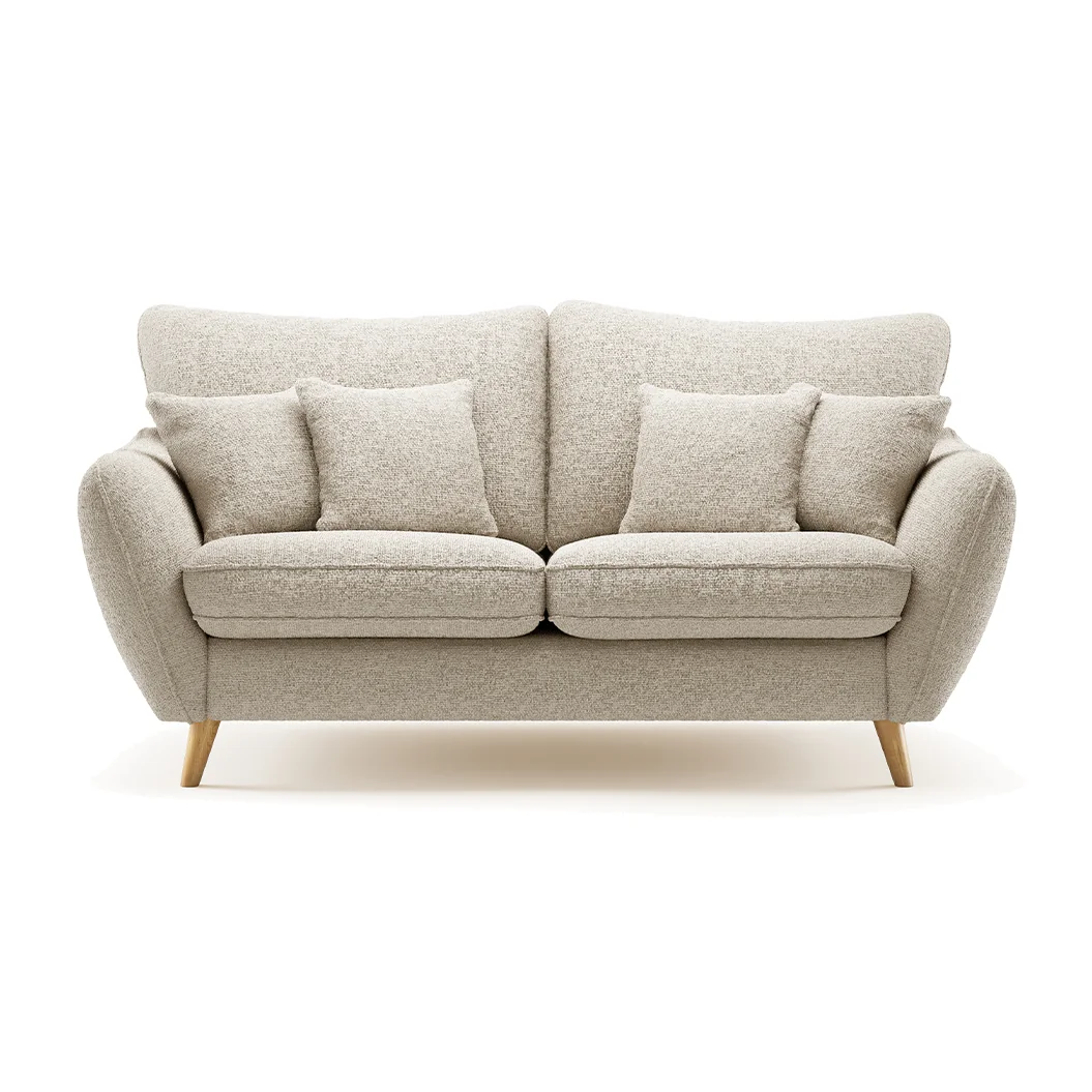 Palma Natural Chenille Fabric 2 Seater Sofa – image 1