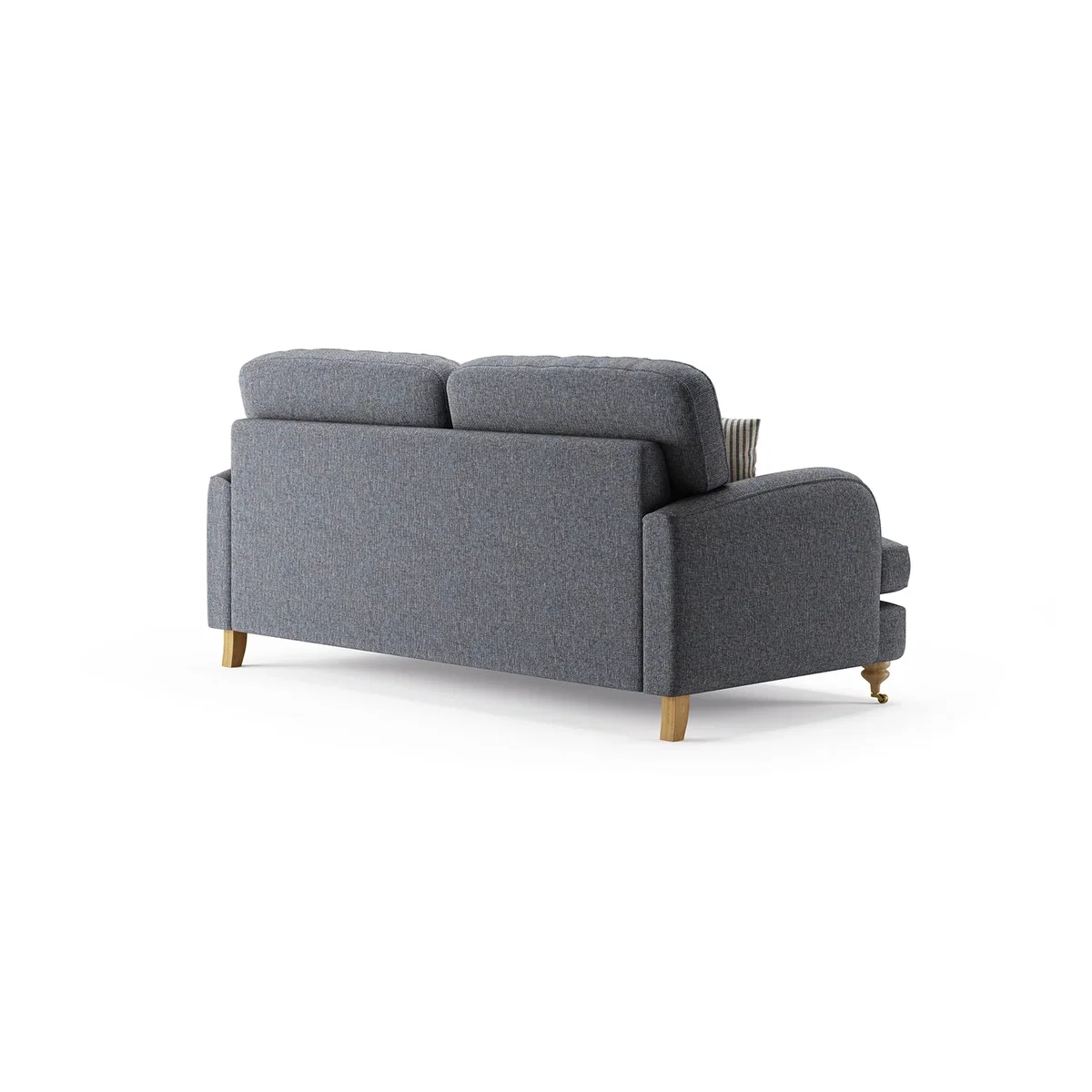 Chilworth Navy Fabric 3 Seater Sofa with Navy Cushions – image 5
