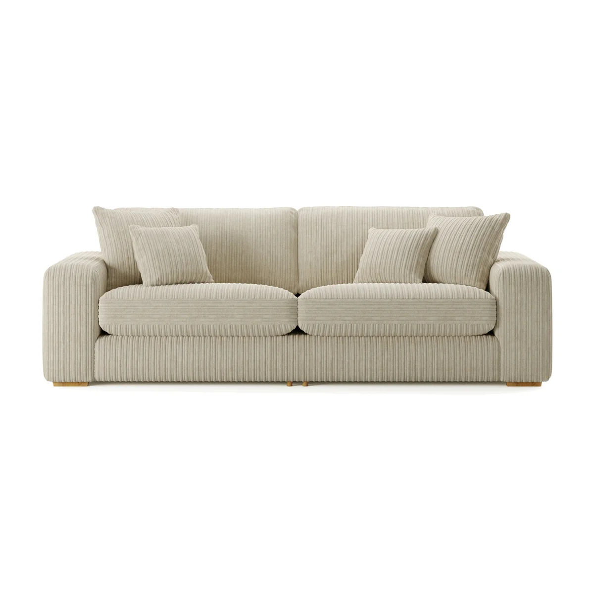 Milan Stone Fabric 4 Seater Sofa – image 1