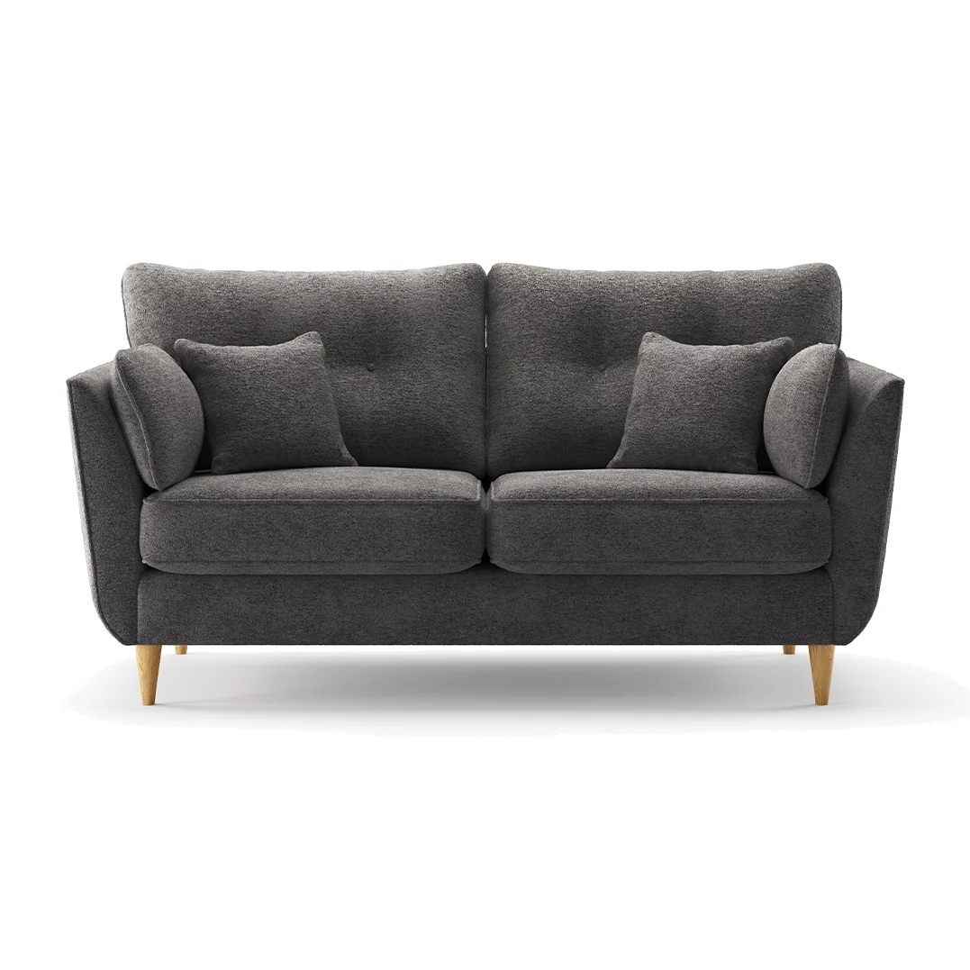 Capri Midnight Boucle Fabric 2 Seater Sofa – image 1