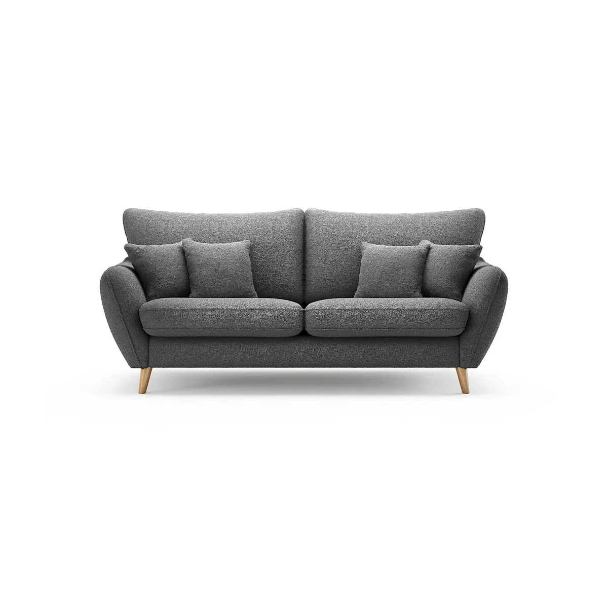 Palma Charcoal Chenille Fabric 3 Seater Sofa – image 2