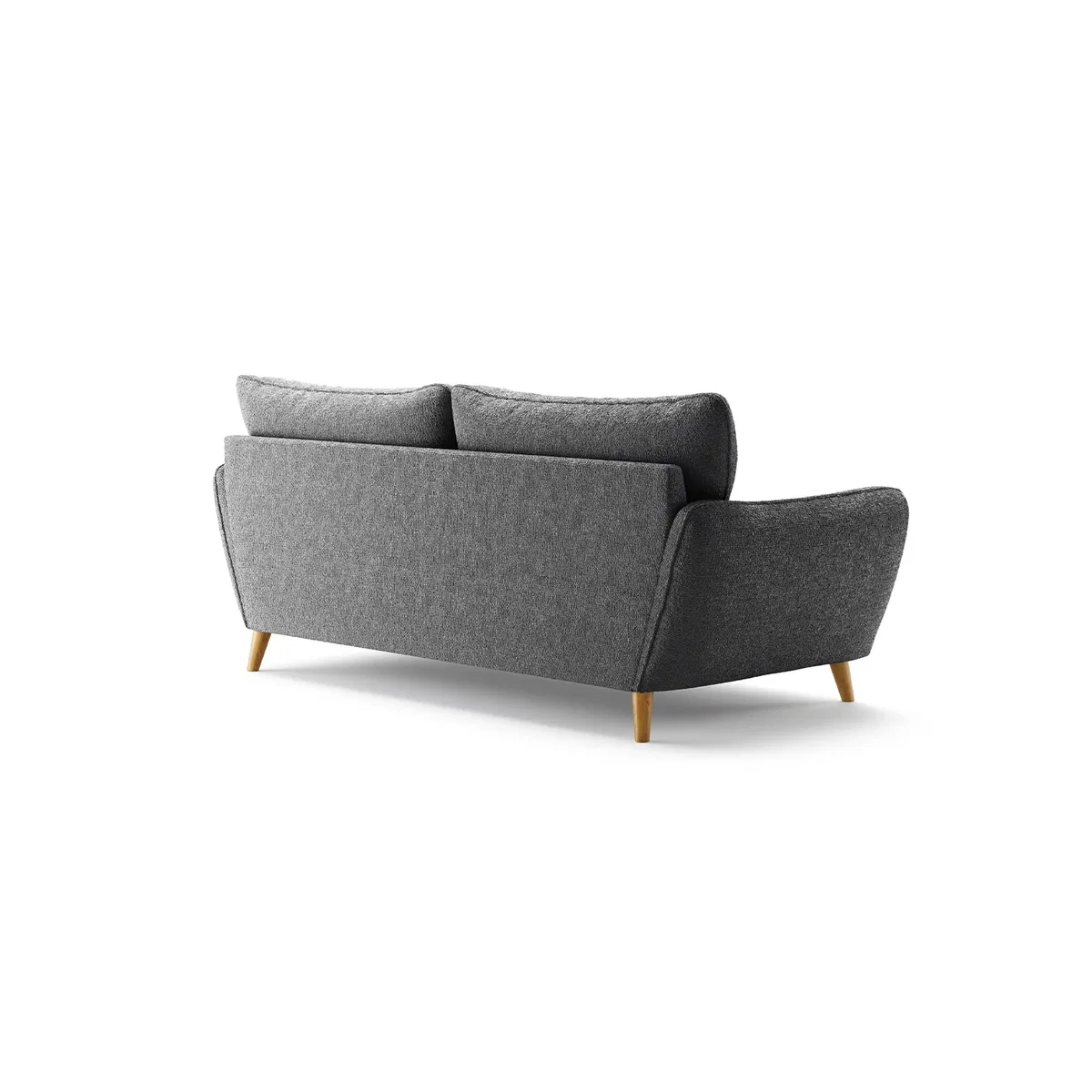 Palma Charcoal Chenille Fabric 3 Seater Sofa – image 3