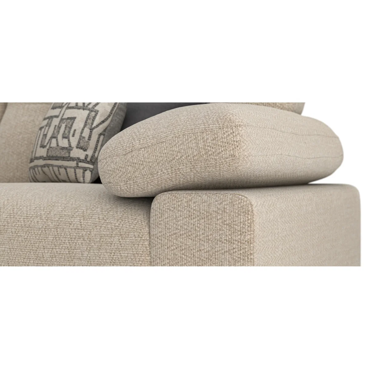 Helston Ivory Fabric 3 Seater Sofa – image 11