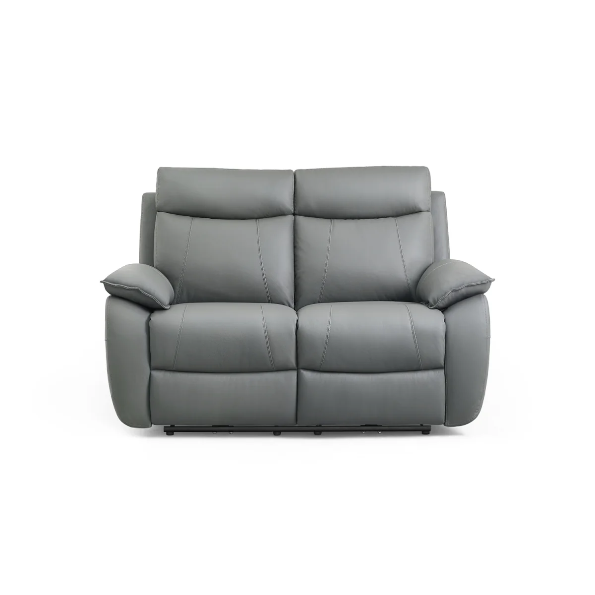 Baltimore Dark Grey Leather 2 Seater Recliner Sofa – image 2