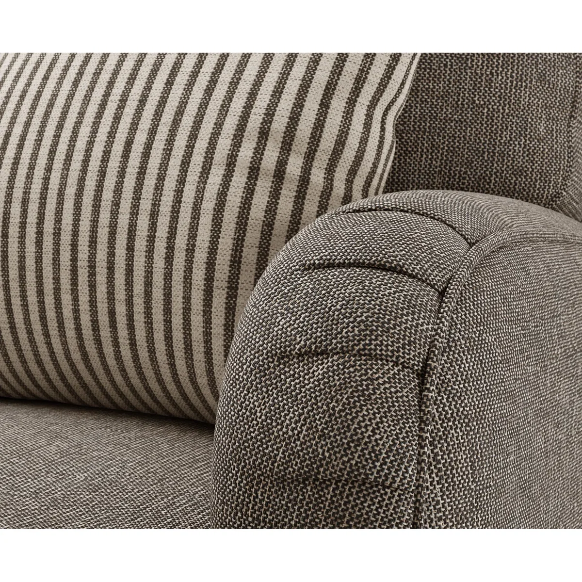 Chilworth Grey Fabric 3 Seater Sofa with Grey Cushions – image 3