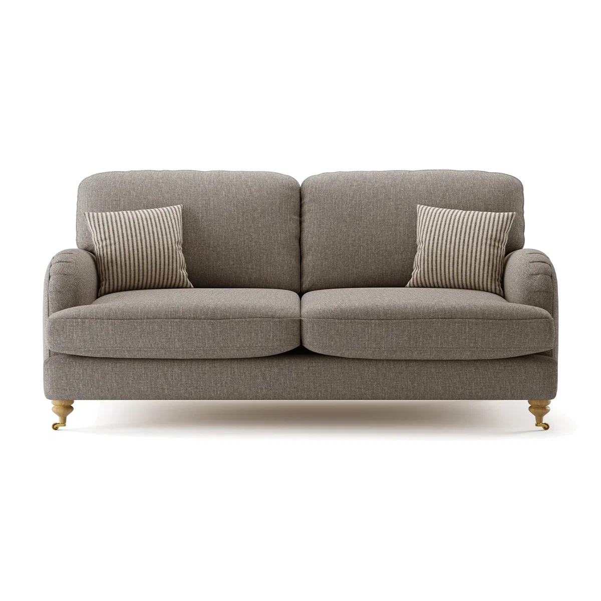 Chilworth Grey Fabric 3 Seater Sofa with Grey Cushions – image 1