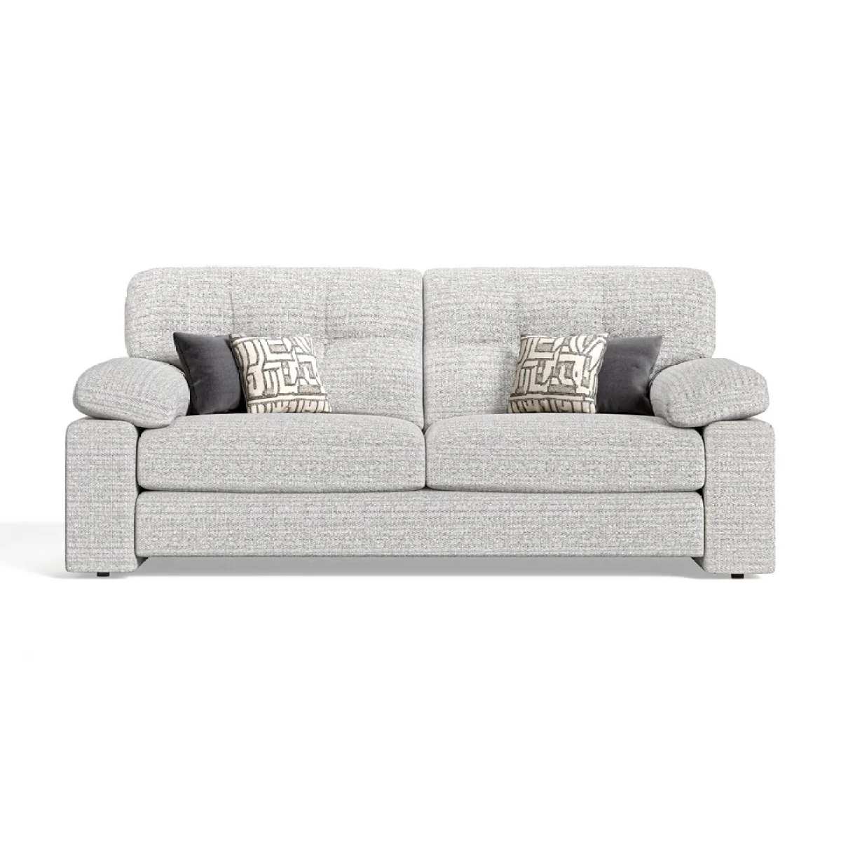 Helston Silver Fabric 3 Seater Sofa – image 2