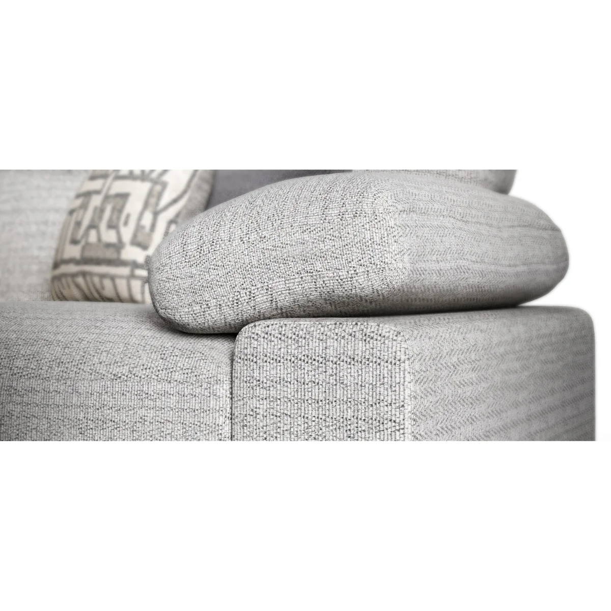 Helston Silver Fabric 3 Seater Sofa – image 11
