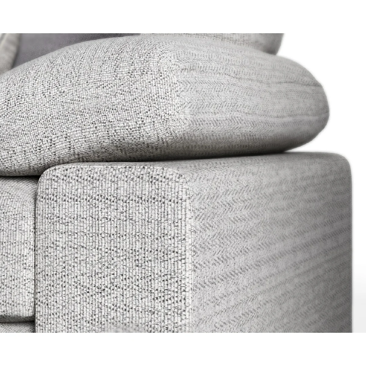 Helston Silver Fabric 3 Seater Sofa – image 4