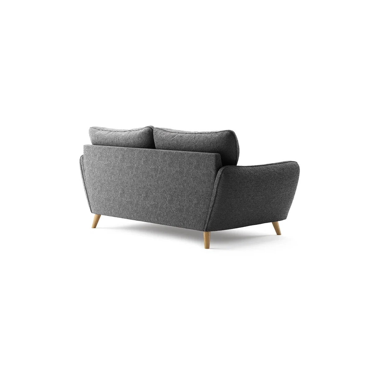 Palma Charcoal Chenille Fabric 2 Seater Sofa – image 2