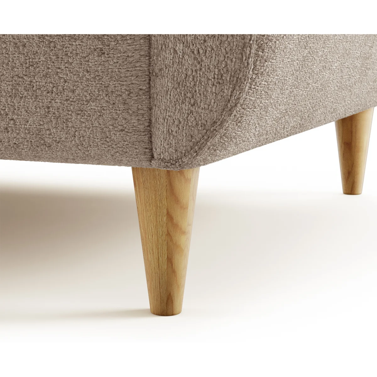 Capri Latte Boucle Fabric 2 Seater Sofa – image 3