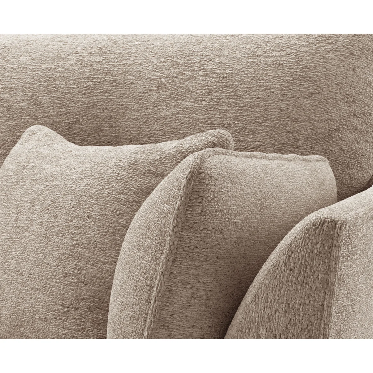 Capri Latte Boucle Fabric 2 Seater Sofa – image 4