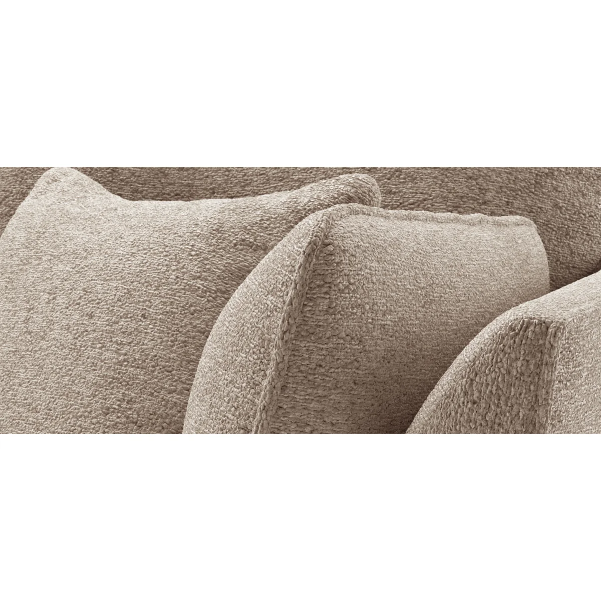 Capri Latte Boucle Fabric 2 Seater Sofa – image 7