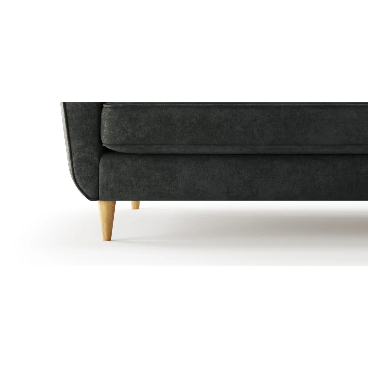 Capri Anthracite Chenille Fabric 4 Seater Sofa – image 5