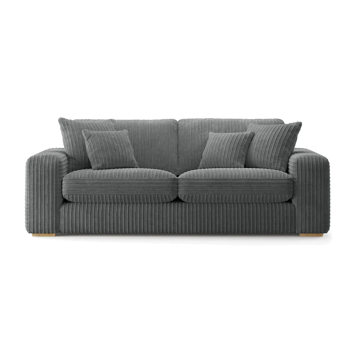 Milan Grey Fabric 3 Seater Sofa – image 1